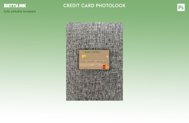 Модерен стил Полска Banca Intesa Mastercard photolook преден шаблон